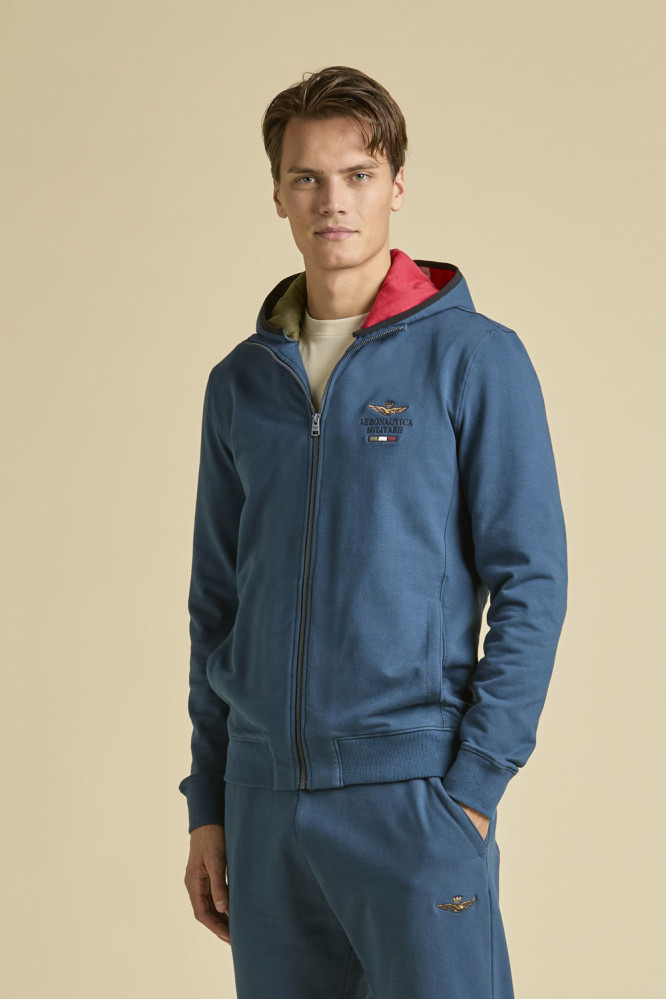 Mikina felpa con cappuccio staccabile 252FE2078UF00662