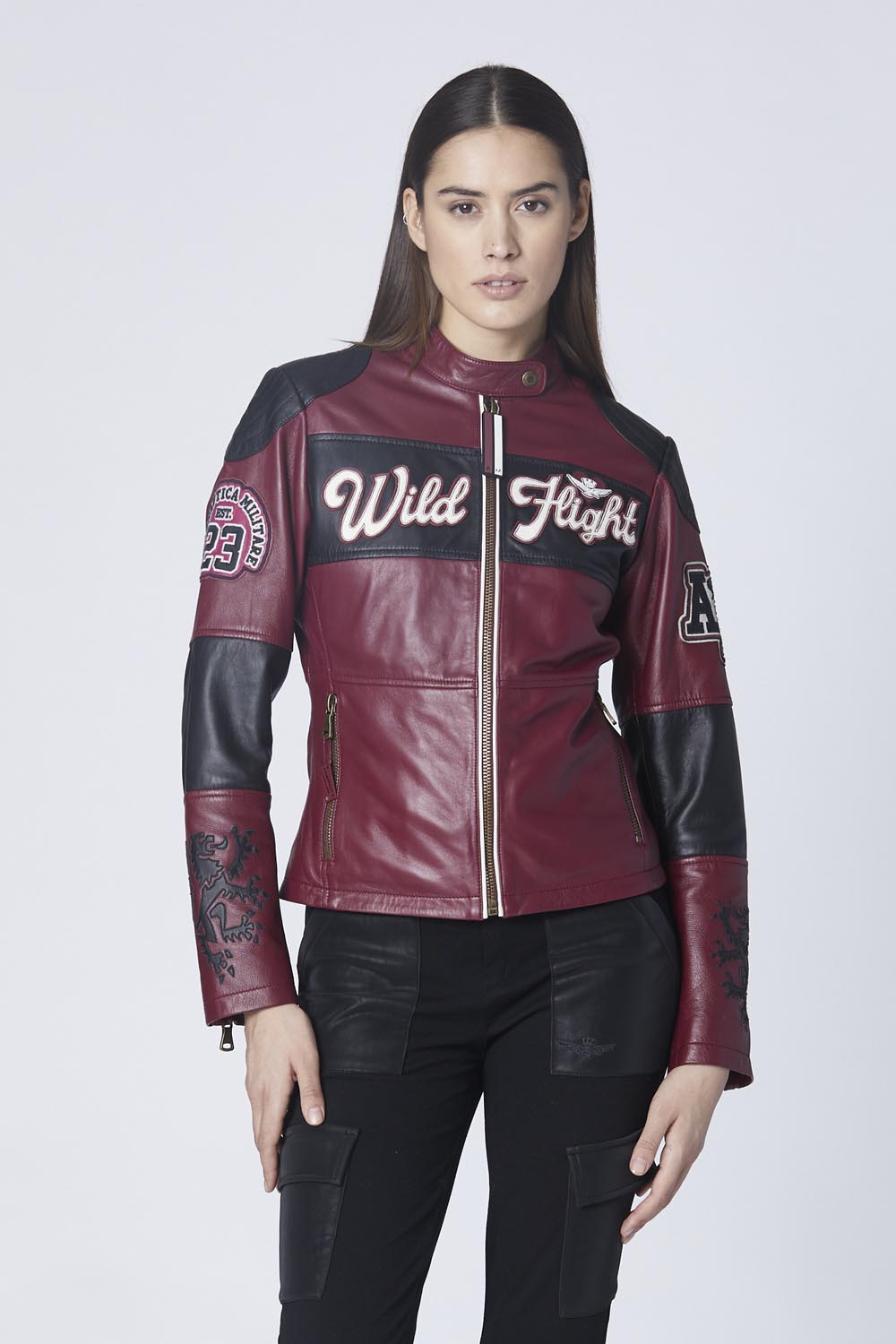 detail Bunda giubbino in pelle 242PN788DPL246