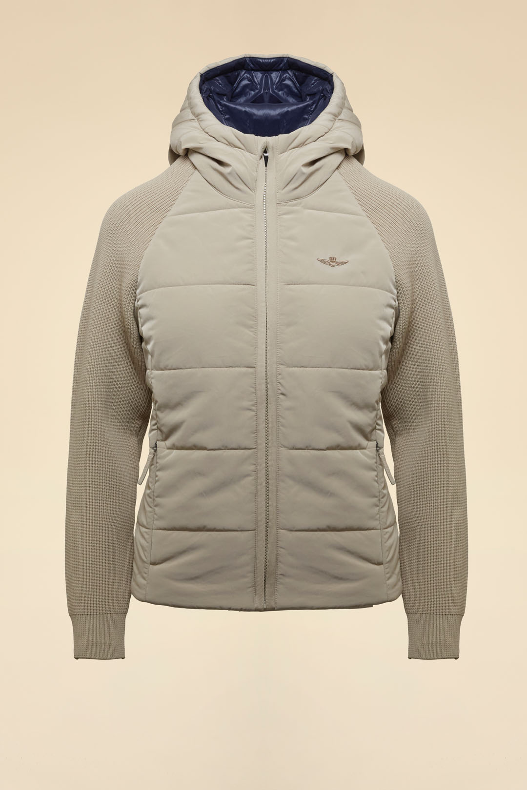 detail Bunda giacca con cappuccio in maglia 262AM1390DCL00005