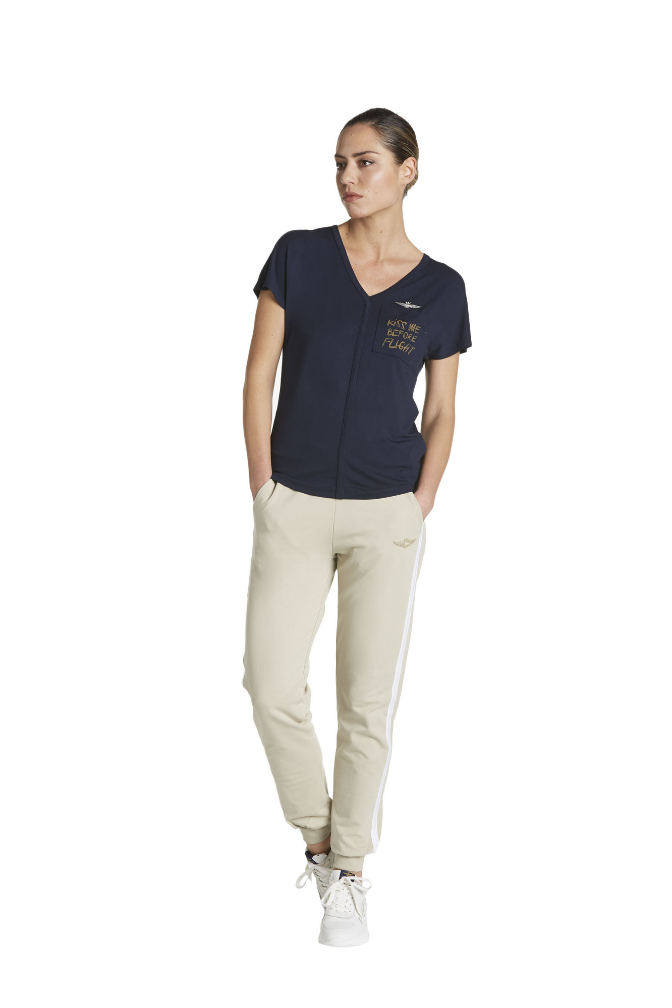 detail Kalhoty pantalone bicolore 201PF768DF265