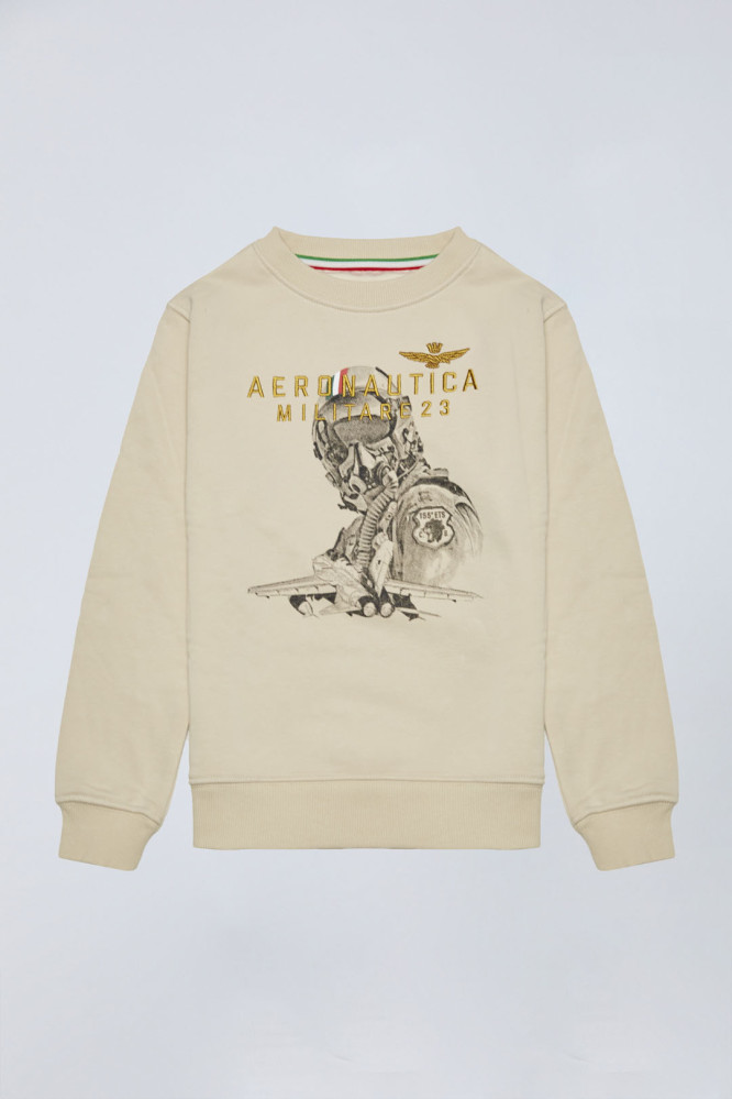 Mikina felpa girocollo 251FE0032AJRF591